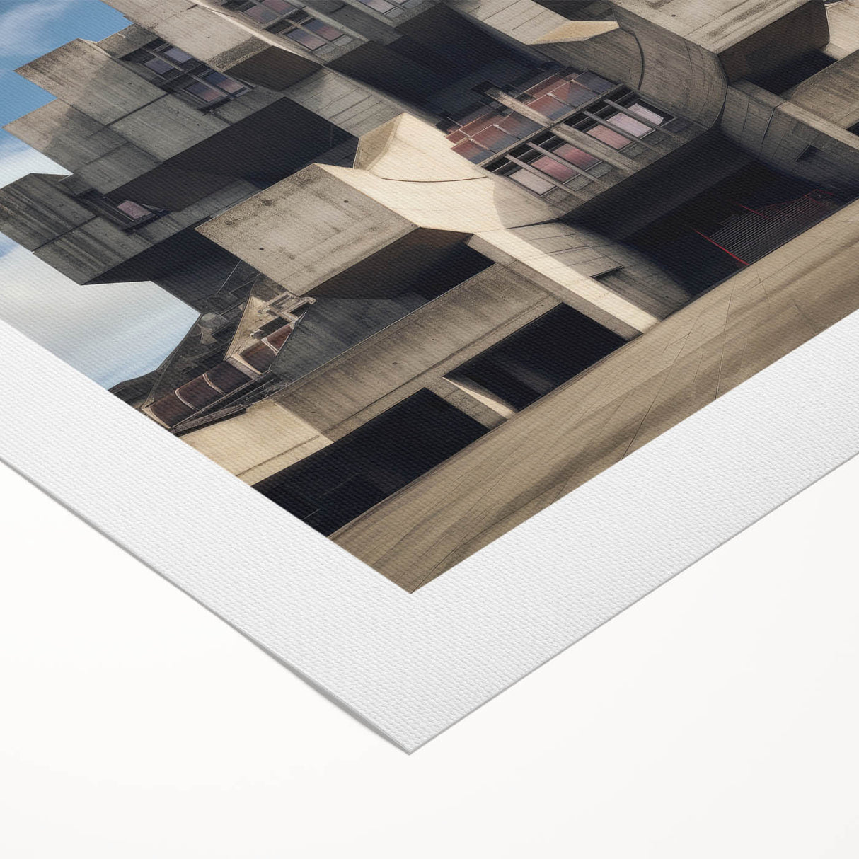 Brutalist Wall Art | Architectural Geometric Design | Industrial Canvas Print