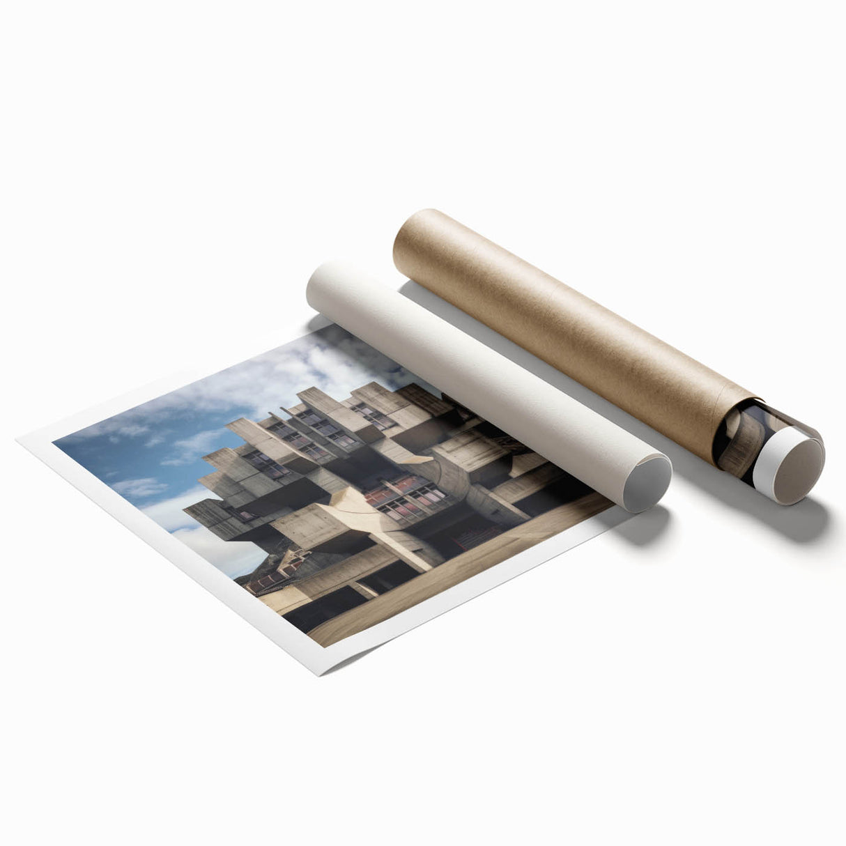 Brutalist Wall Art | Architectural Geometric Design | Industrial Canvas Print