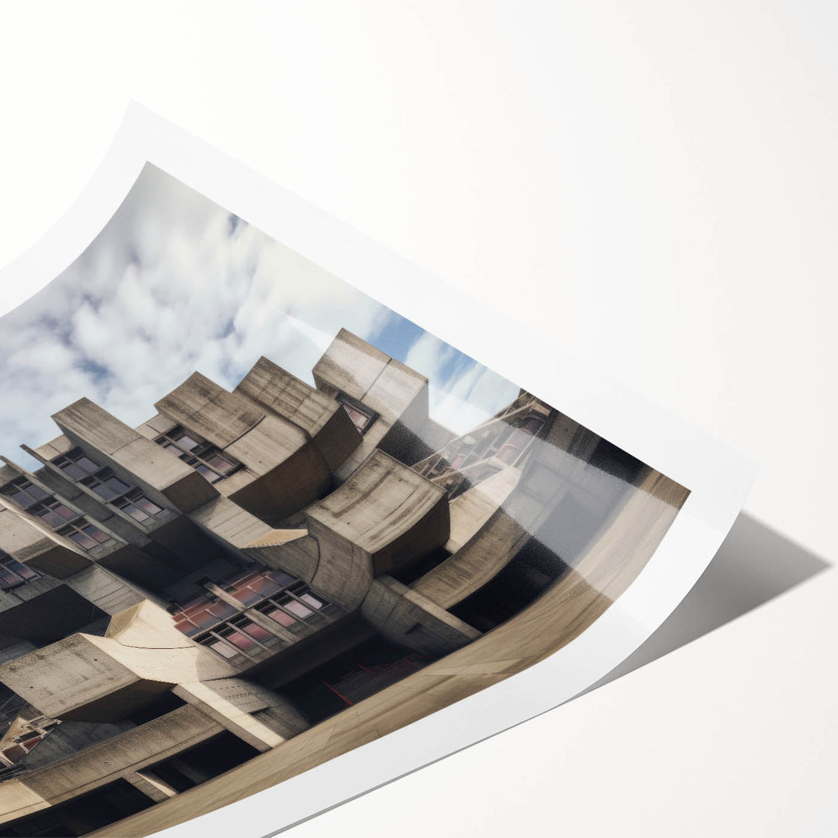 Brutalist Wall Art | Architectural Geometric Design | Industrial Canvas Print