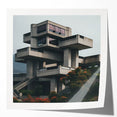 Brutalist Wall Art | Modern Geometric Architecture | Industrial Canvas Print
