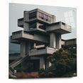 Brutalist Wall Art | Modern Geometric Architecture | Industrial Canvas Print