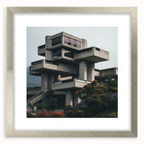 Brutalist Wall Art | Modern Geometric Architecture | Industrial Canvas Print