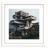 Brutalist Wall Art | Modern Geometric Architecture | Industrial Canvas Print