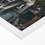 Brutalist Wall Art | Modern Geometric Architecture | Industrial Canvas Print