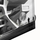 Brutalist Wall Art | Futuristic Concrete Architecture Geometric Print