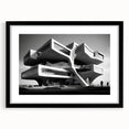 Brutalist Wall Art | Futuristic Concrete Architecture Geometric Print