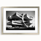 Brutalist Wall Art | Futuristic Concrete Architecture Geometric Print