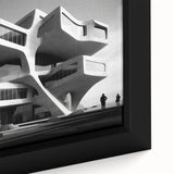 Brutalist Wall Art | Futuristic Concrete Architecture Geometric Print
