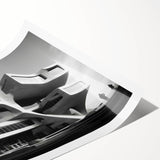 Brutalist Wall Art | Futuristic Concrete Architecture Geometric Print