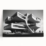 Brutalist Wall Art | Futuristic Concrete Architecture Geometric Print
