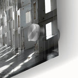 Brutalist Wall Art | Modern Industrial Geometric Tunnel | Concrete Aesthetic