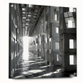 Brutalist Wall Art | Modern Industrial Geometric Tunnel | Concrete Aesthetic