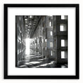 Brutalist Wall Art | Modern Industrial Geometric Tunnel | Concrete Aesthetic