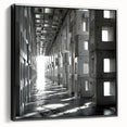 Brutalist Wall Art | Modern Industrial Geometric Tunnel | Concrete Aesthetic