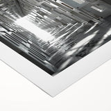 Brutalist Wall Art | Modern Industrial Geometric Tunnel | Concrete Aesthetic