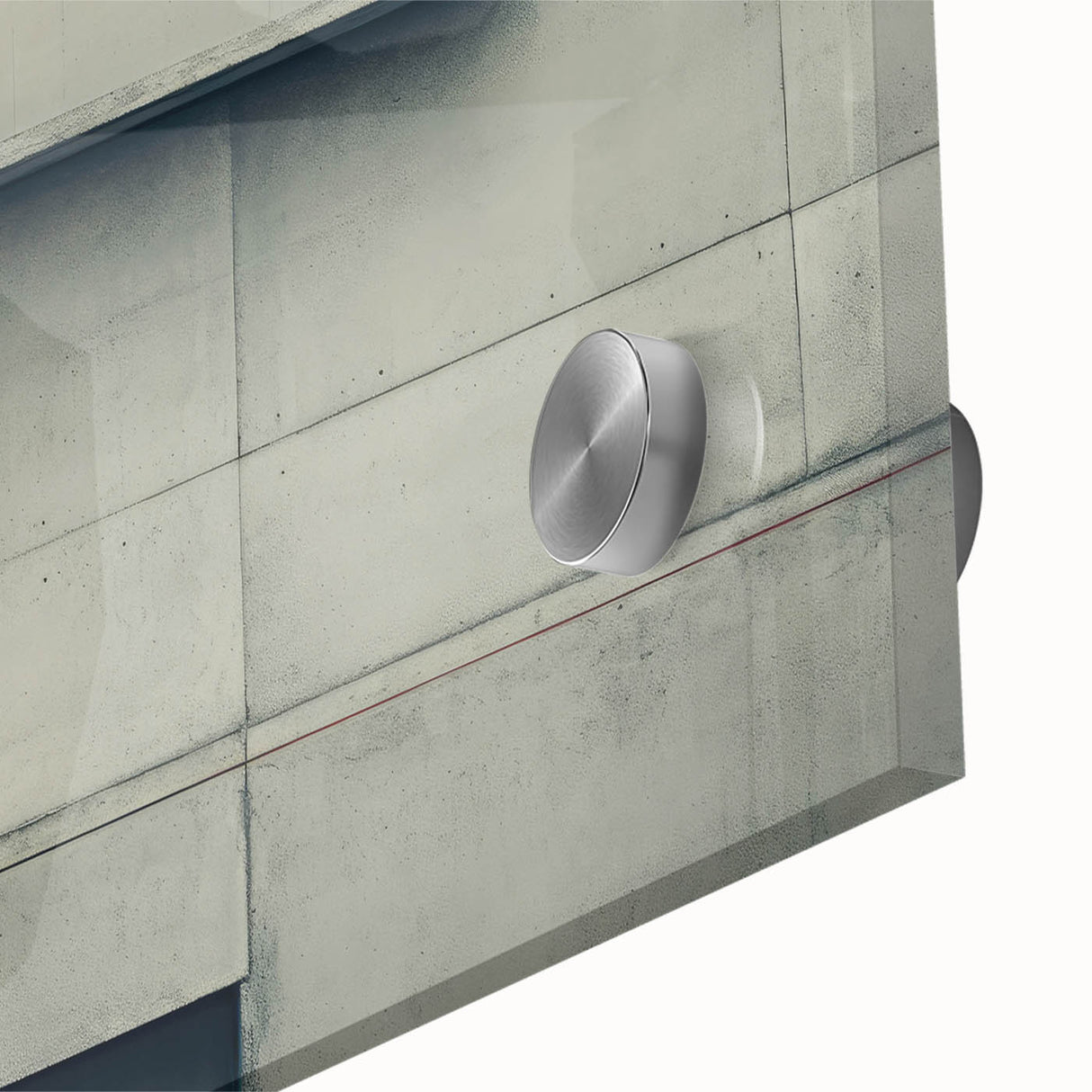 Brutalist Wall Art | Abstract Geometric Concrete Design with Color Blocks