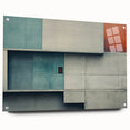 Brutalist Wall Art | Abstract Geometric Concrete Design with Color Blocks