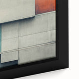 Brutalist Wall Art | Abstract Geometric Concrete Design with Color Blocks
