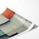 Brutalist Wall Art | Abstract Geometric Concrete Design with Color Blocks