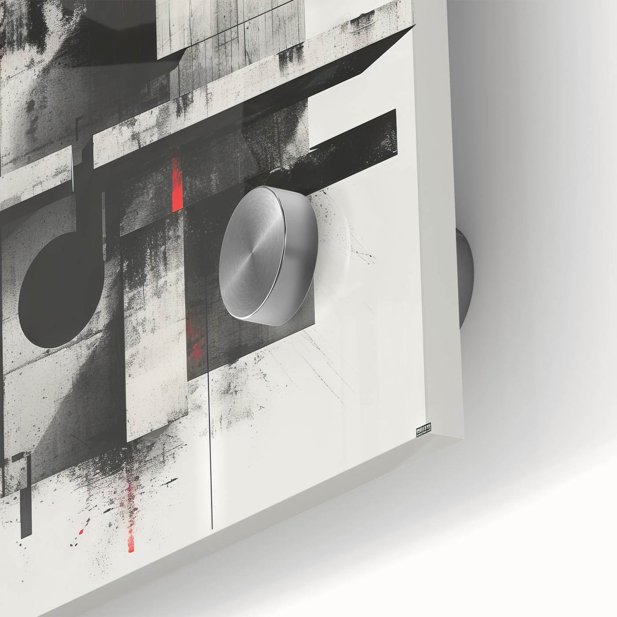Brutalist Wall Art | Geometric Concrete Abstract | Industrial Canvas Print