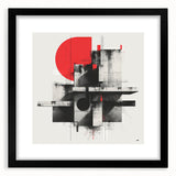 Brutalist Wall Art | Geometric Concrete Abstract | Industrial Canvas Print
