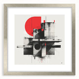 Brutalist Wall Art | Geometric Concrete Abstract | Industrial Canvas Print