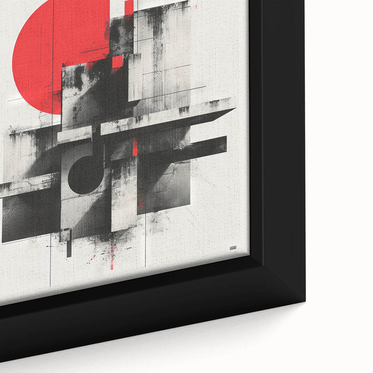 Brutalist Wall Art | Geometric Concrete Abstract | Industrial Canvas Print