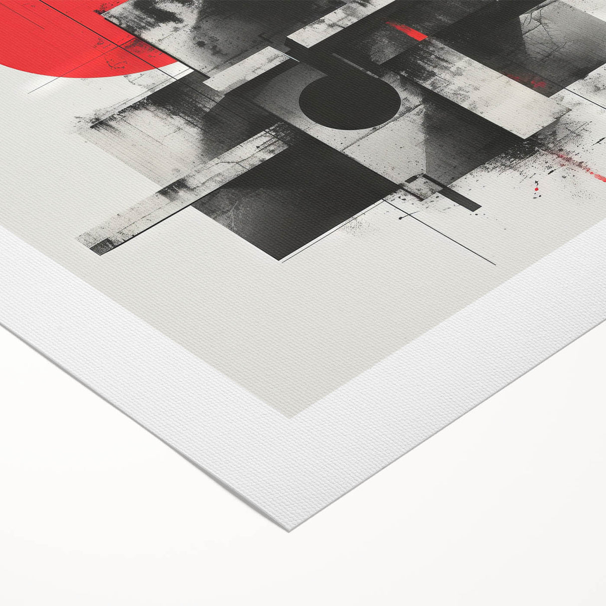 Brutalist Wall Art | Geometric Concrete Abstract | Industrial Canvas Print