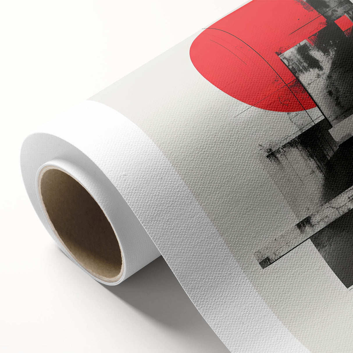 Brutalist Wall Art | Geometric Concrete Abstract | Industrial Canvas Print