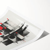 Brutalist Wall Art | Geometric Concrete Abstract | Industrial Canvas Print