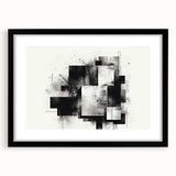 Brutalist Wall Art | Abstract Geometric Black and White Industrial Print