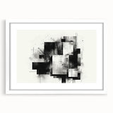 Brutalist Wall Art | Abstract Geometric Black and White Industrial Print