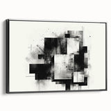 Brutalist Wall Art | Abstract Geometric Black and White Industrial Print