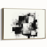 Brutalist Wall Art | Abstract Geometric Black and White Industrial Print