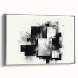 Brutalist Wall Art | Abstract Geometric Black and White Industrial Print