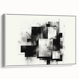 Brutalist Wall Art | Abstract Geometric Black and White Industrial Print