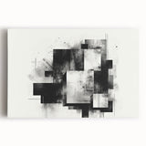 Brutalist Wall Art | Abstract Geometric Black and White Industrial Print
