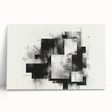 Brutalist Wall Art | Abstract Geometric Black and White Industrial Print