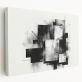 Brutalist Wall Art | Abstract Geometric Black and White Industrial Print