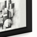Brutalist Wall Art | Abstract Geometric Black and White Modern Art Print
