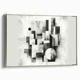 Brutalist Wall Art | Abstract Geometric Black and White Modern Art Print