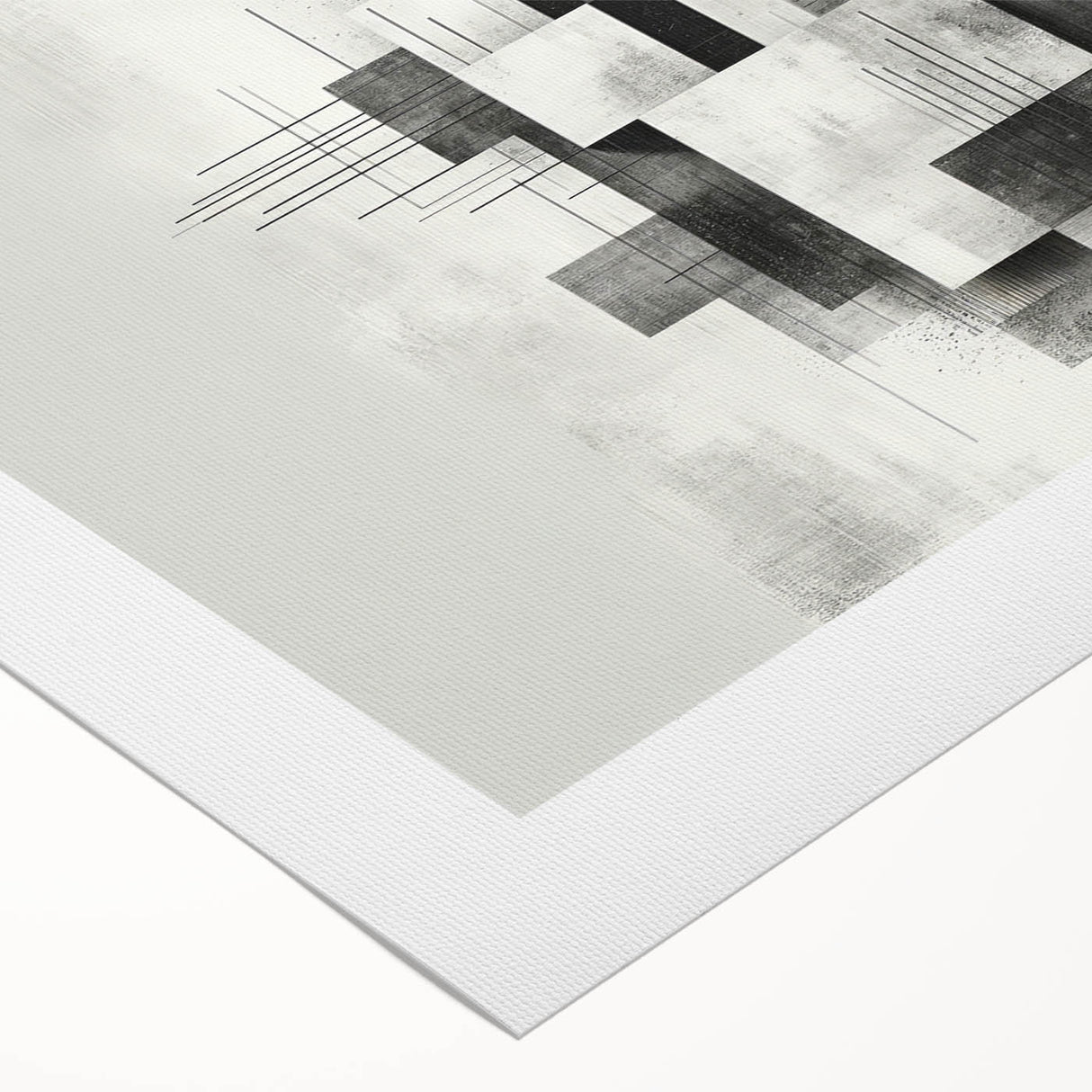 Brutalist Wall Art | Abstract Geometric Black and White Modern Art Print