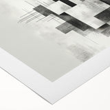 Brutalist Wall Art | Abstract Geometric Black and White Modern Art Print