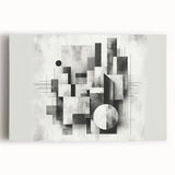 Brutalist Wall Art | Abstract Geometric Black and White Modern Art Print