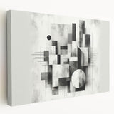 Brutalist Wall Art | Abstract Geometric Black and White Modern Art Print