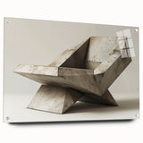 Brutalist Design Art | Geometric Concrete Sculpture Modern Industrial Print