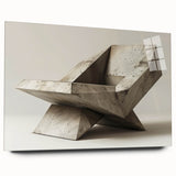Brutalist Design Art | Geometric Concrete Sculpture Modern Industrial Print