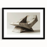 Brutalist Design Art | Geometric Concrete Sculpture Modern Industrial Print