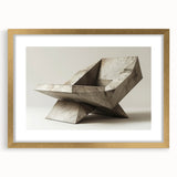 Brutalist Design Art | Geometric Concrete Sculpture Modern Industrial Print