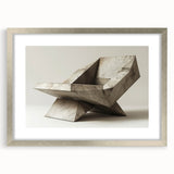 Brutalist Design Art | Geometric Concrete Sculpture Modern Industrial Print